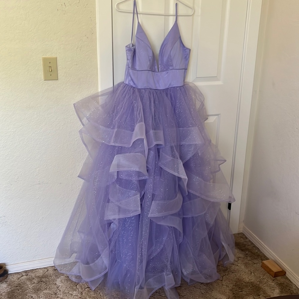 Lavender formal dress sparkly tulle